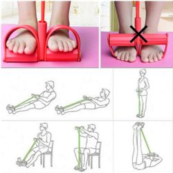 Trningselastik med hndtag og fodsttte