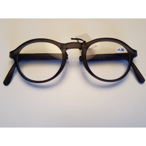 Herrebrille gr foldbar med styrke 