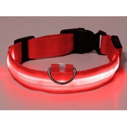 Hundehalsbnd med lys genopladeligt