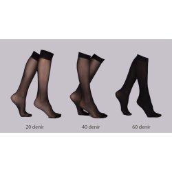 Knstrmpe i nylon 5 pars pakke