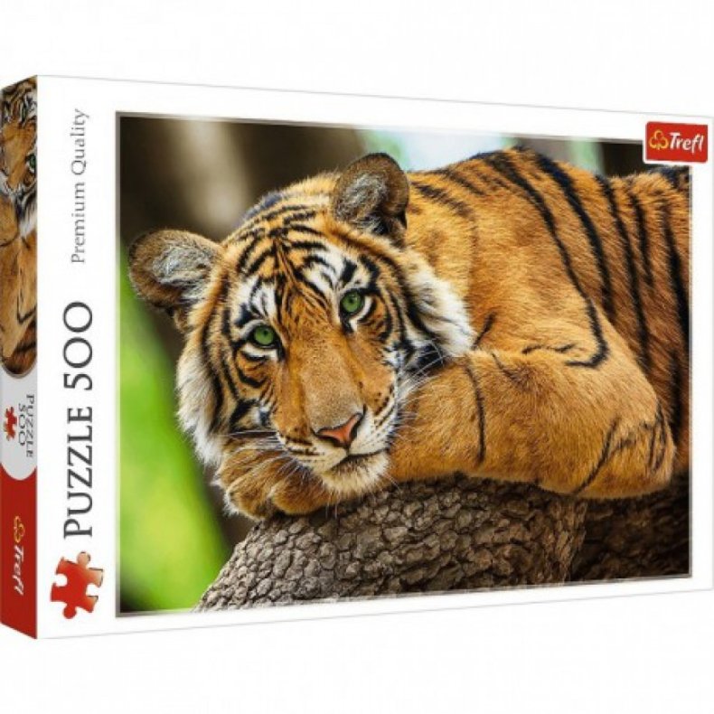 Portrt af tiger Trefl puslespil med 500 brikker